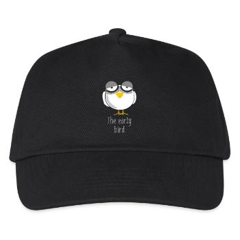 Early bird - Kids’ Baseball Cap - black - Front