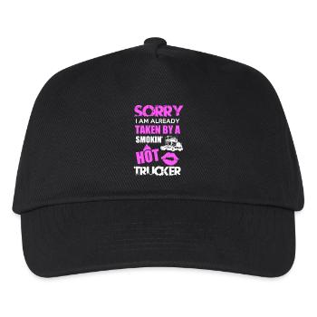 Trucker LKW Fahrer Transporter Beruf Geschenk - Kinder Basecap - Schwarz - Vorne