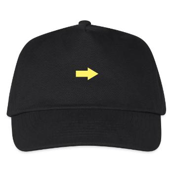 Camino de Santiago Jakobsweg gelber Pfeil - Kinder Basecap - Schwarz - Vorne