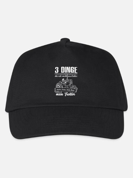 Traktor Shirt · Landwirtschaft · 3 Dinge - Kinder Basecap - Schwarz