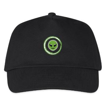 T-shirt néon Glow Alien Effet lumineux demi-lune - Casquette de baseball Enfant - noir - Devant