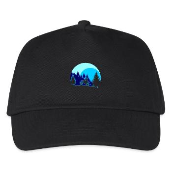 Motorrad Mottoradfahrer Geschenk Motorradfahren - Kinder Basecap - Schwarz - Vorne