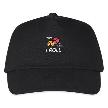 Rollenspiel Würfel RPG Brettspiel Nerd Geschenk - Kinder Basecap - Schwarz - Vorne