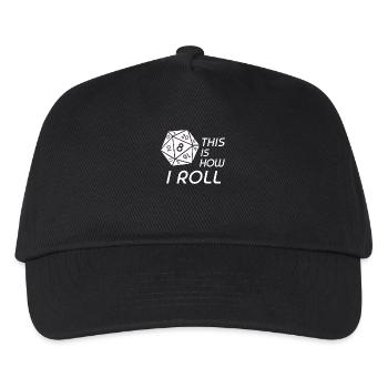 Rollenspiel Würfel RPG Brettspiel Nerd Geschenk - Kinder Basecap - Schwarz - Vorne