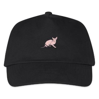Katze Sphynx - Kinder Basecap - Schwarz - Vorne