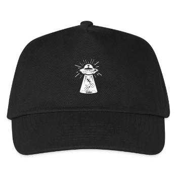 Funny Cyclist Biker Roadcycling Roadbike Ufo TShir - Kinder Basecap - Schwarz - Vorne