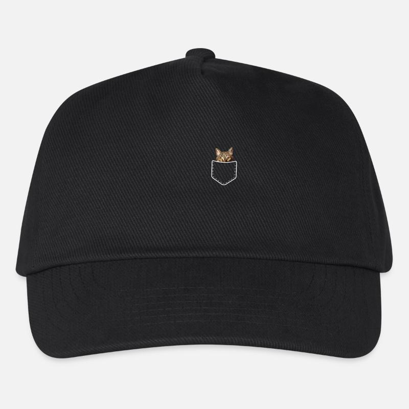 Cool Cat Pocket - Kinder Basecap - Schwarz