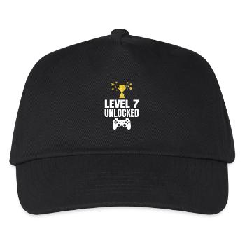 Niveau 7 Unlocked 7ème anniversaire jeu de tshirt - Casquette de baseball Enfant - noir - Devant