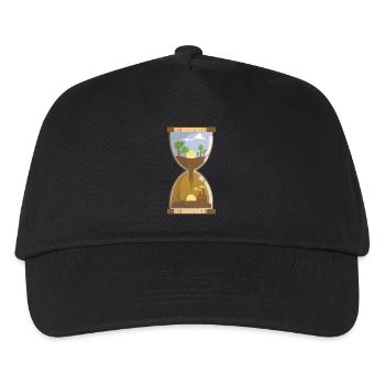 Sanduhr / Umweltverschmutzung / Naturschutz - Kinder Basecap - Schwarz - Vorne