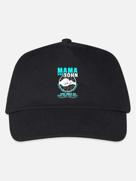 Mama und Sohn Shirt Geschenk Partnerlook - Kinder Basecap - Schwarz