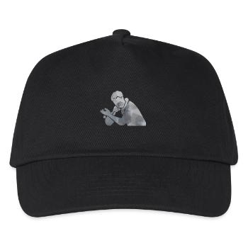 Tischtennisspieler Grafik Silhouette Geschenk - Kinder Basecap - Schwarz - Vorne
