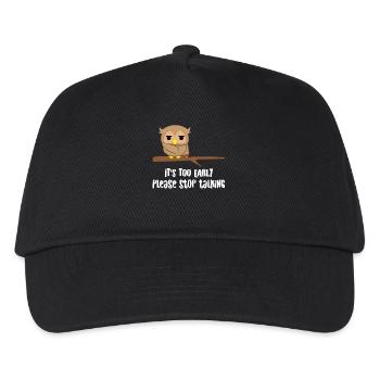Chouette - hibou - hibou - chouette t-shirt - moufle du matin - Casquette de baseball Enfant - noir - Devant