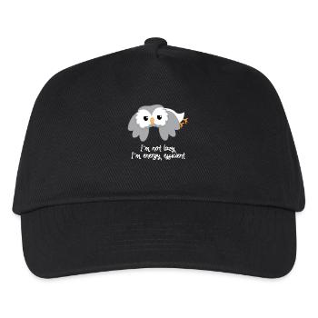 Chouette - hibou - hibou - t-shirt hiboux - lazybones - Casquette de baseball Enfant - noir - Devant
