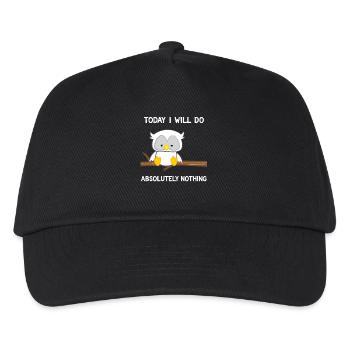Chouette - hibou - hibou - t-shirt hiboux - mocassins - Casquette de baseball Enfant - noir - Devant
