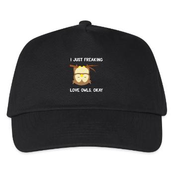Chouette - Hibou - Chouette - Chouette T-shirt - J'aime des hiboux - Casquette de baseball Enfant - noir - Devant