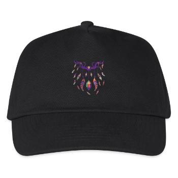 Geweih Indianer Federn Diamant Geschenk Vintage - Kinder Basecap - Schwarz - Vorne