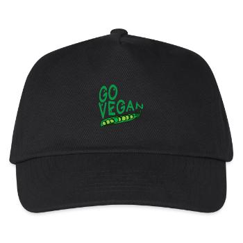 Go vegan - Kids’ Baseball Cap - black - Front