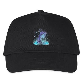 Dauphin - Casquette de baseball Enfant - noir - Devant