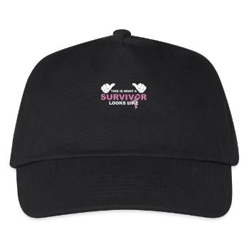 Überlebender Krebs cooles Geschenk - Kinder Basecap - Schwarz - Vorne