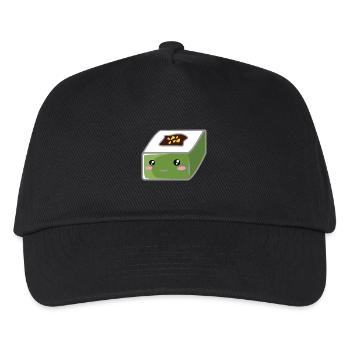 Quadratisches Sushi - Kinder Basecap - Schwarz - Vorne
