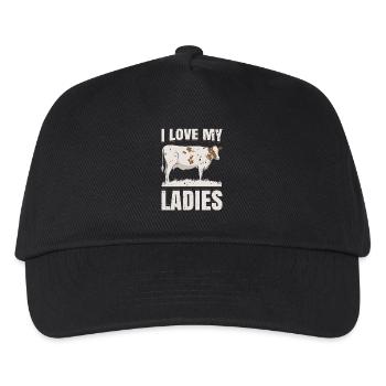 Ich liebe mein Damen-Geschenk - Kinder Basecap - Schwarz - Vorne