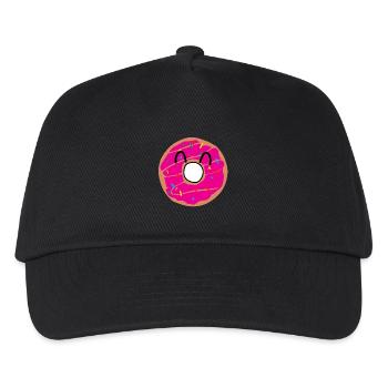 Donut mit Loch und Streuseln - Kinder Basecap - Schwarz - Vorne
