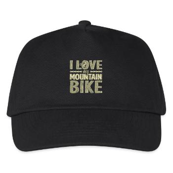 I Love My Mountain Bike Gift Bicycle - Kids’ Baseball Cap - black - Front