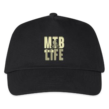Mountain bike is my life gift wheel - Kids’ Baseball Cap - black - Front