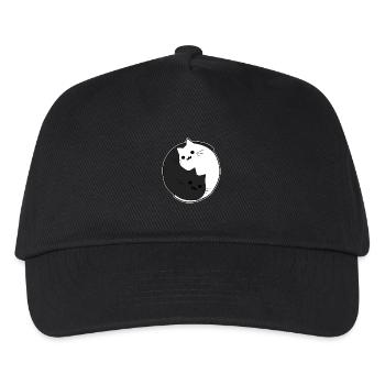 Cats Yin Yang - black and white cat - Kids’ Baseball Cap - black - Front
