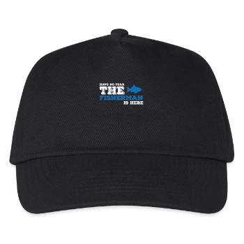 Fischer Angler Fischen Angeln Fisch Geschenkidee - Kinder Basecap - Schwarz - Vorne
