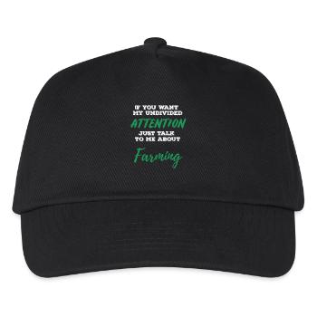 Bauer Bäuerin Bauernhof Farmer Tiere Geschenkidee - Kinder Basecap - Schwarz - Vorne