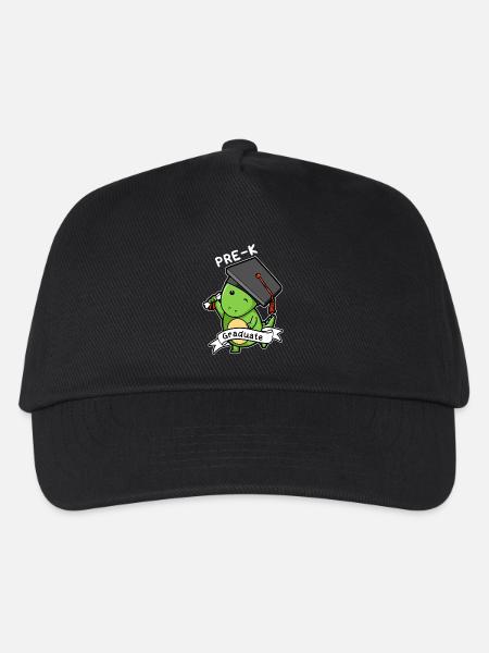 Vor-K graduierter Dinosaurier - lustiges Abschluss-Geschenk - Kinder Basecap - Schwarz