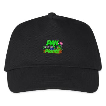 Pfanne mit den Pflanzen - Gärtner Geschenk - Kinder Basecap - Schwarz - Vorne