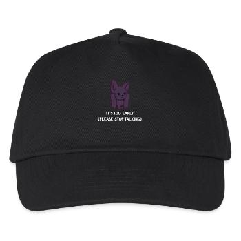 Bat - bat T-shirt - morning muffle - Kids’ Baseball Cap - black - Front