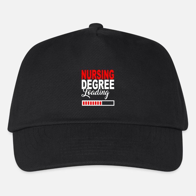Nursing Degree Loading Geschenk T-Shirt Ausbildung - Kinder Basecap - Schwarz