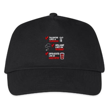 Chirurgien interniste anesthésiste idée cadeau chemise - Casquette de baseball Enfant - noir - Devant