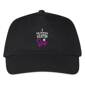 Need Vitamin Lake Anchor Holiday Gift Idea - Kids’ Baseball Cap - black - Front