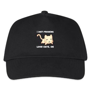 Chat - Chats T-Shirt - Chats - J'aime les chats - Casquette de baseball Enfant - noir - Devant
