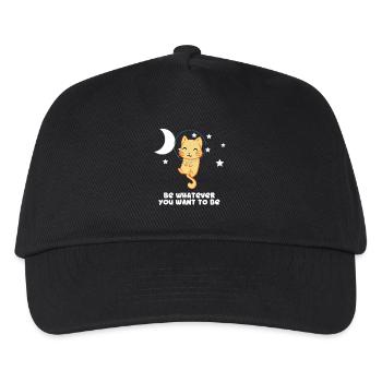 Katze - Katzen T-Shirt - Katzen - Be Yourself - Kinder Basecap - Schwarz - Vorne
