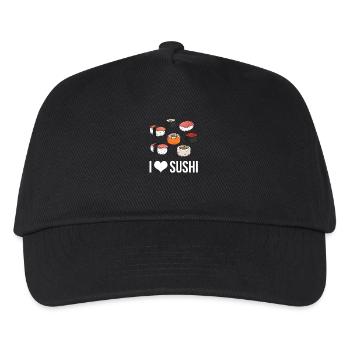 Sushi J'aime les sushis Cuisine asiatique Fast Food - Casquette de baseball Enfant - noir - Devant