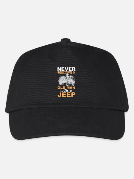 Alter Mann Jeep cooles Geschenk - Kinder Basecap - Schwarz