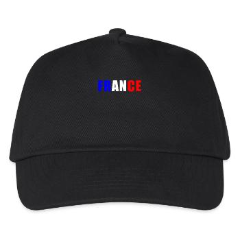 Frankreich Fussball Französisches Trikot T-Shirt - Kinder Basecap - Schwarz - Vorne