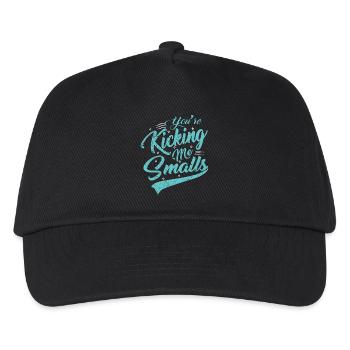 schwanger Baby Kind geboren Geburt Geschenkidee - Kinder Basecap - Schwarz - Vorne