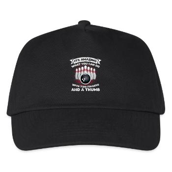 Cadeau de compétences de bowling - Casquette de baseball Enfant - noir - Devant