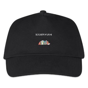 Buch Buch Bücher Bücher lesen Bücherwurm Buch - Kinder Basecap - Schwarz - Vorne