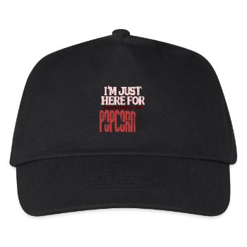 Je suis juste là pour le pop-corn - Casquette de baseball Enfant - noir - Devant