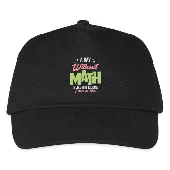 Mathematik - Kinder Basecap - Schwarz - Vorne