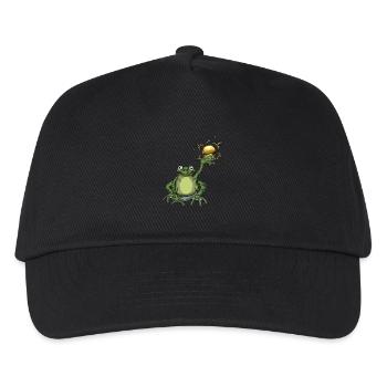 Froschkönig - Kinder Basecap - Schwarz - Vorne