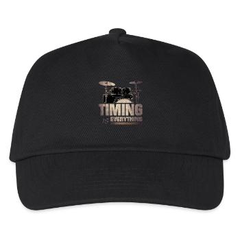 Timing is everything - Kinder Basecap - Schwarz - Vorne