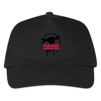 handwerker_logo_f2 - Kinder Basecap - Schwarz - Vorne